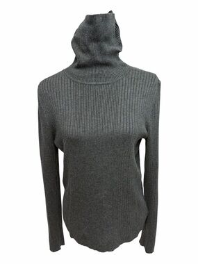 George Size XXL/20 Gray Ribbed Turtleneck Sweater